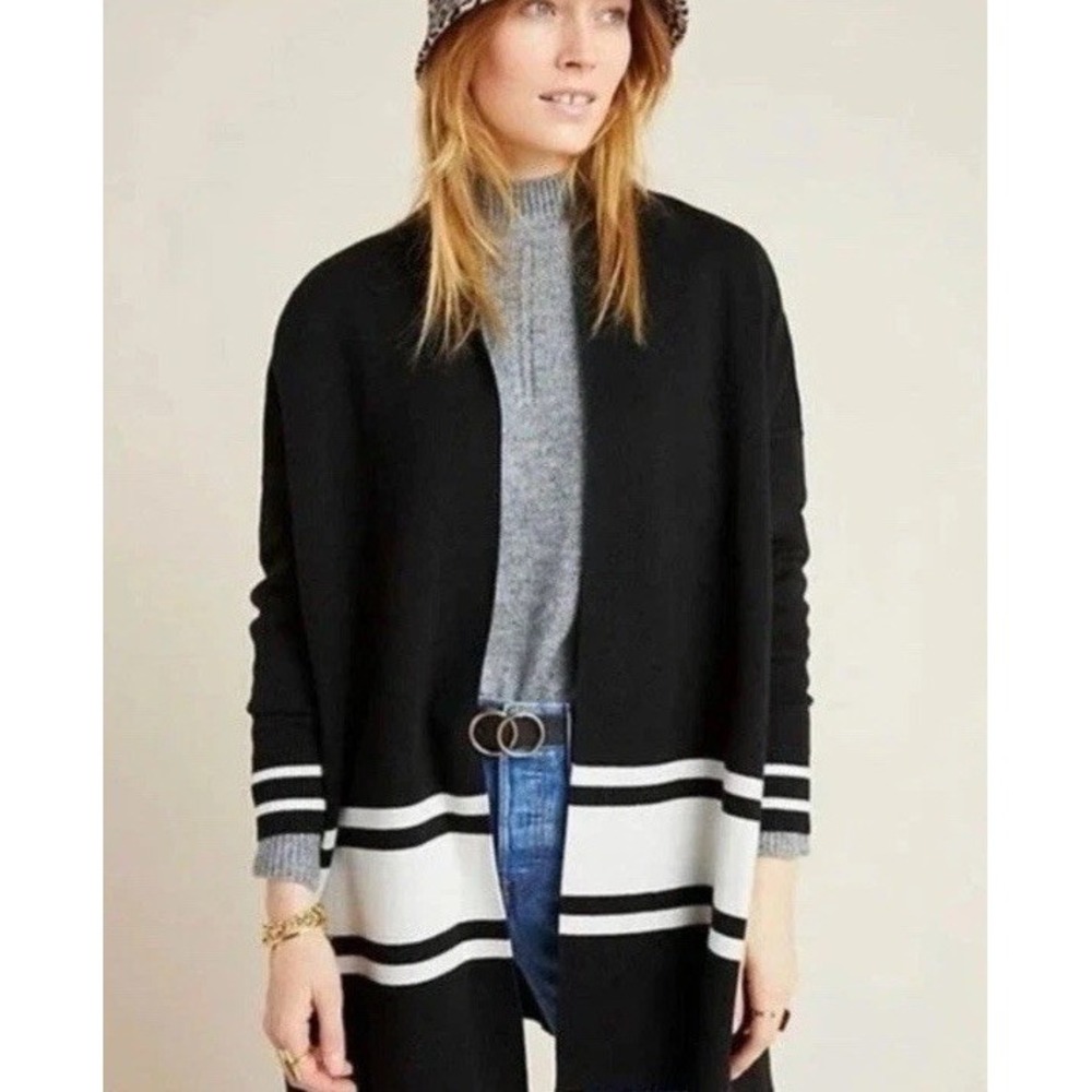 Anthropologie Pippa Colorblocked Striped Cardigan by NVLT Womens XS